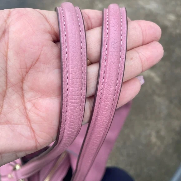 Coach Edie Pink Leather Shoulder Bag - Picture 5 of 9